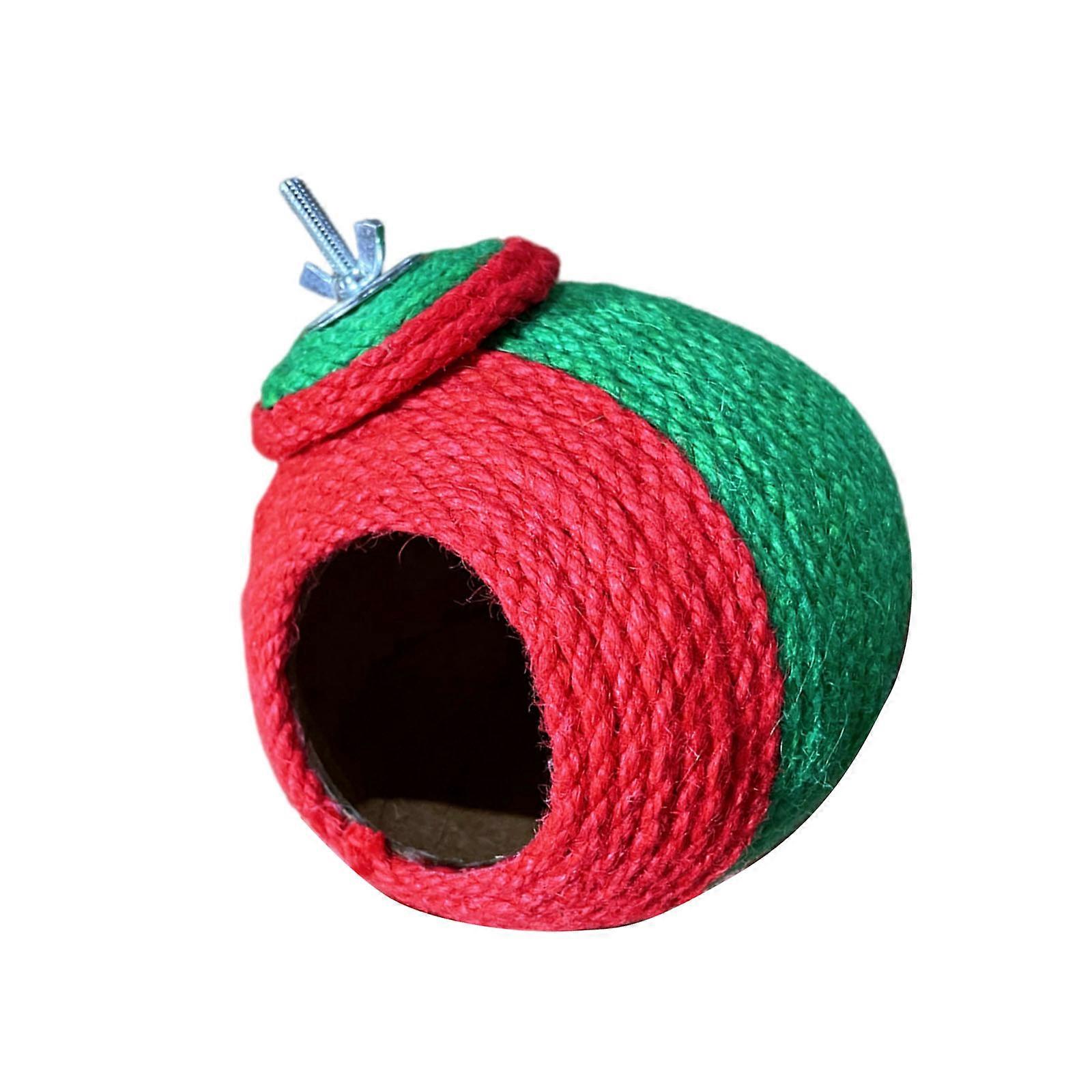 Sisal Wrapping Coconut Small Bird Nesting Huts Providing Secure Space Hanging Nest House For Lovebirds Conures Parrots Multicolor