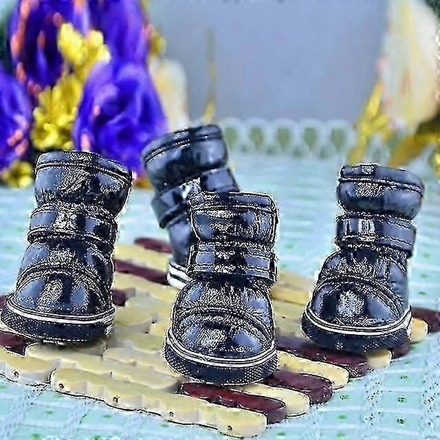 4-delt vinterhundeskosæt - vandtætte snestøvler til små racer som chihuahuaer