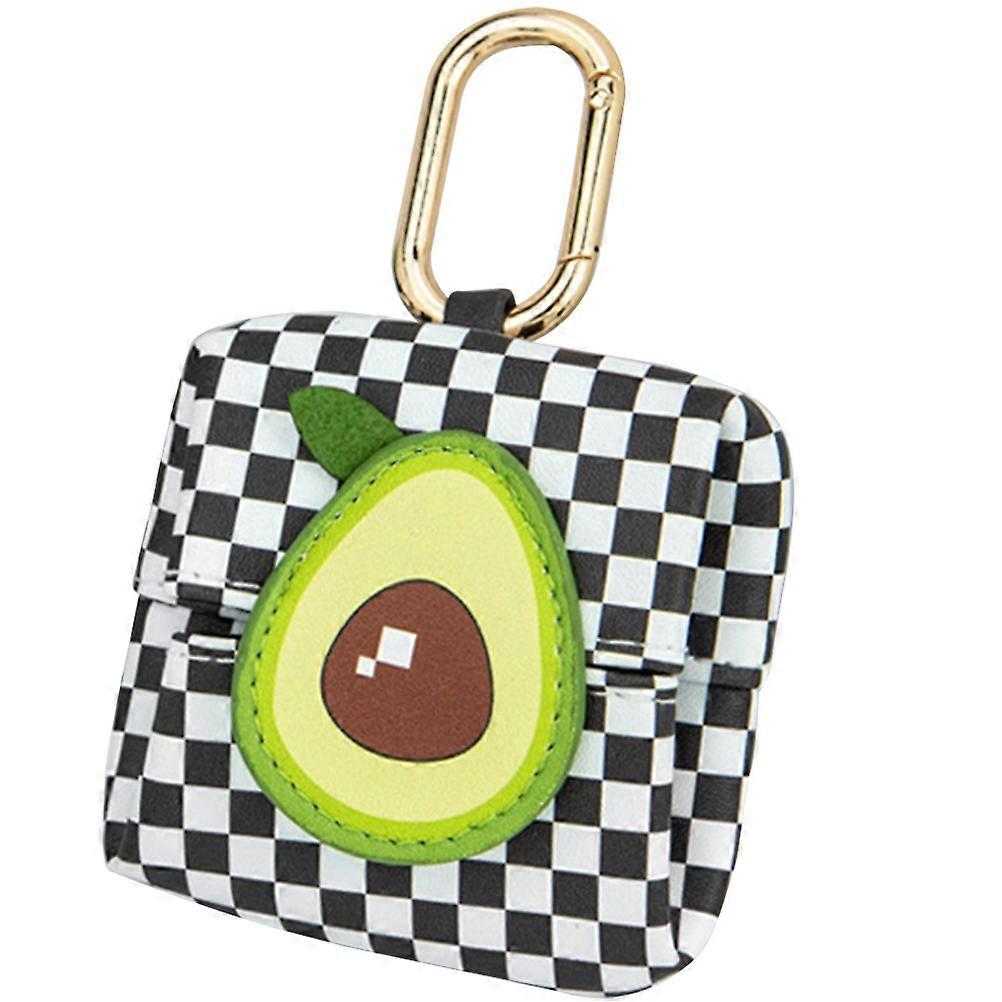 Cute Coin Pouch 5Pcs Cartoon Fruit Pattern Earphone Storage Bag Perfect For Daily Use With Hook Design For Easy Carrying