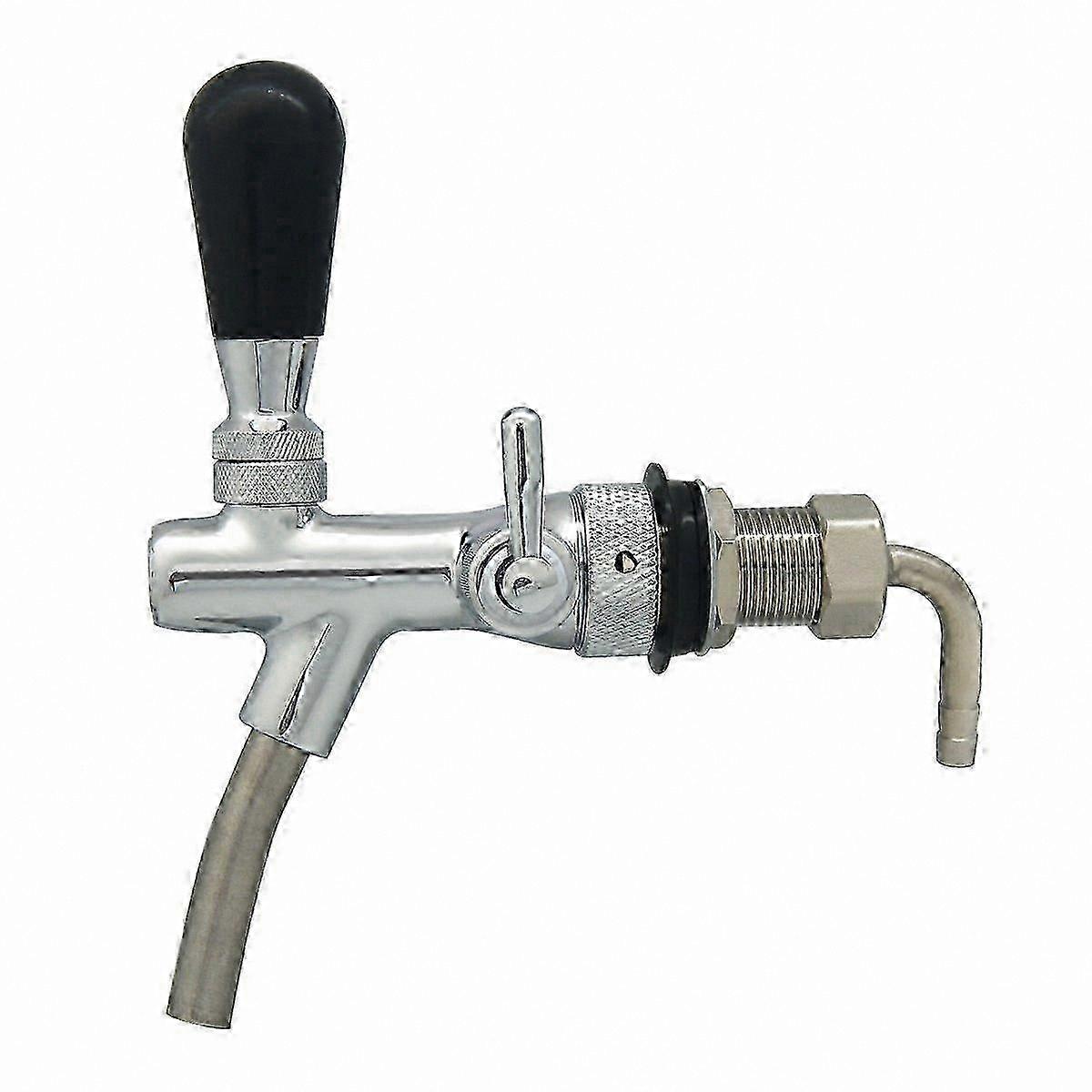 Adjustable Beer Dispenser Tap with Flow Control for Home Brewing Systems