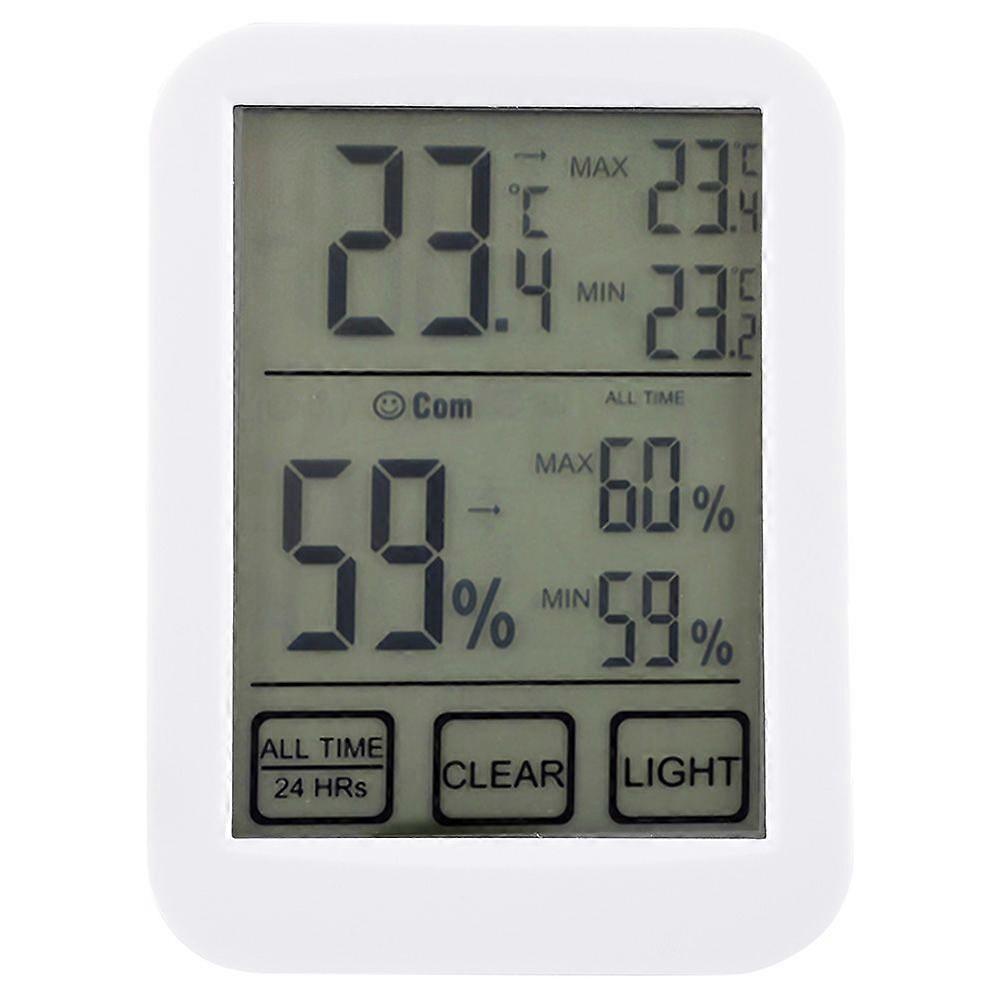 Large screen touch electronic thermometer and hygrometer