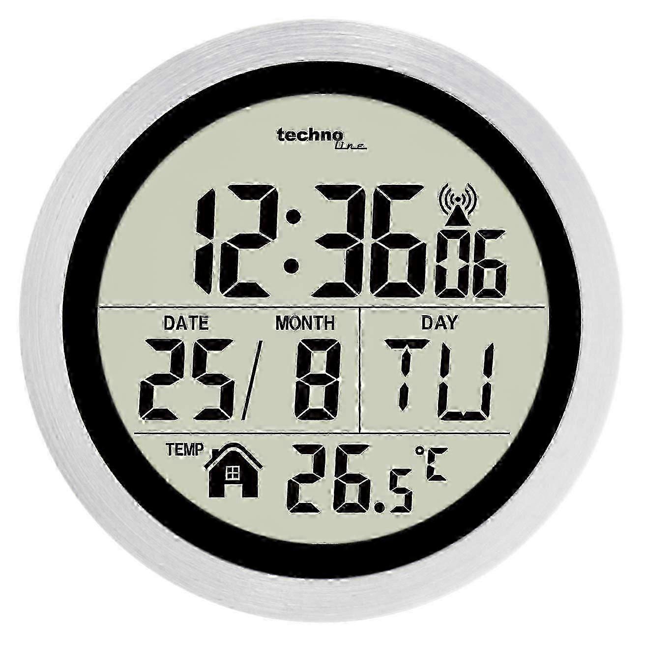 IP4防水バスルームラジオウォールクロックシルバー