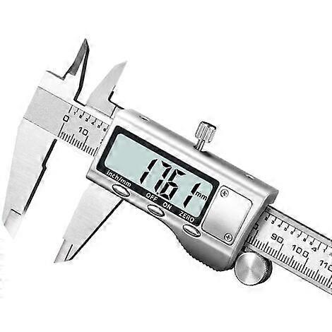 150mm IP54 stainless steel digital caliper with large LCD display for precise measurements.