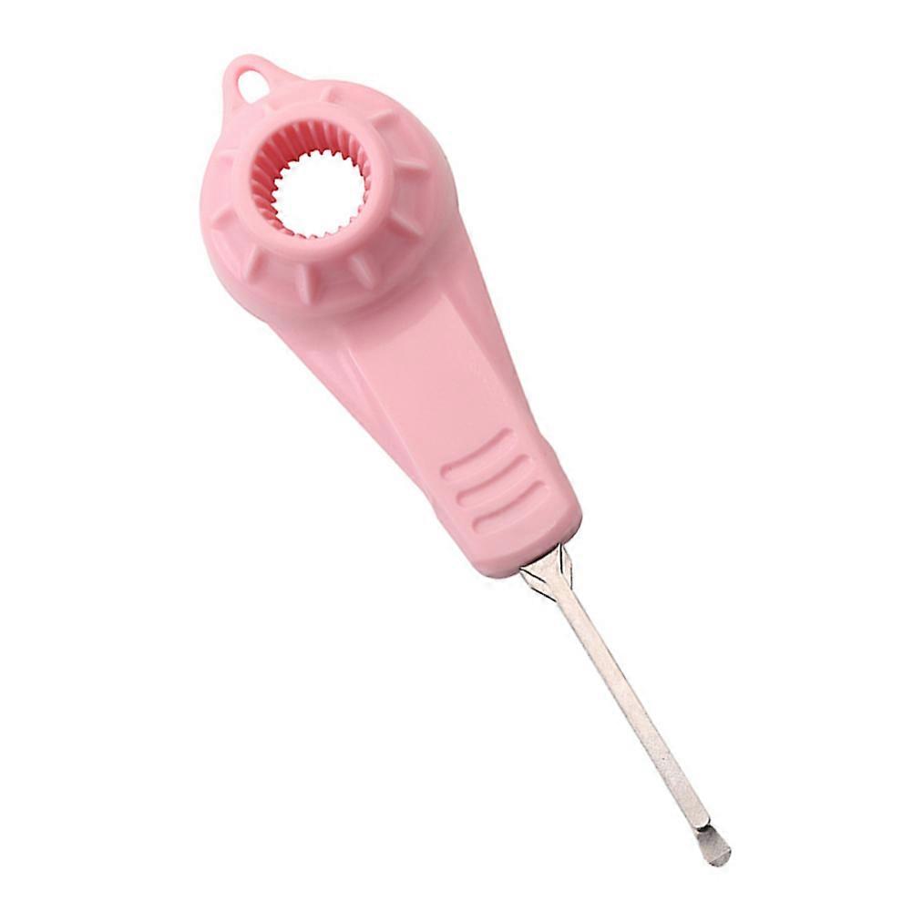 Lid Lifter Jar Opener for Soda and Drink Bottle Restaurant Use Pink Abs and Stainless Steel Labor-Saving 1Pcs