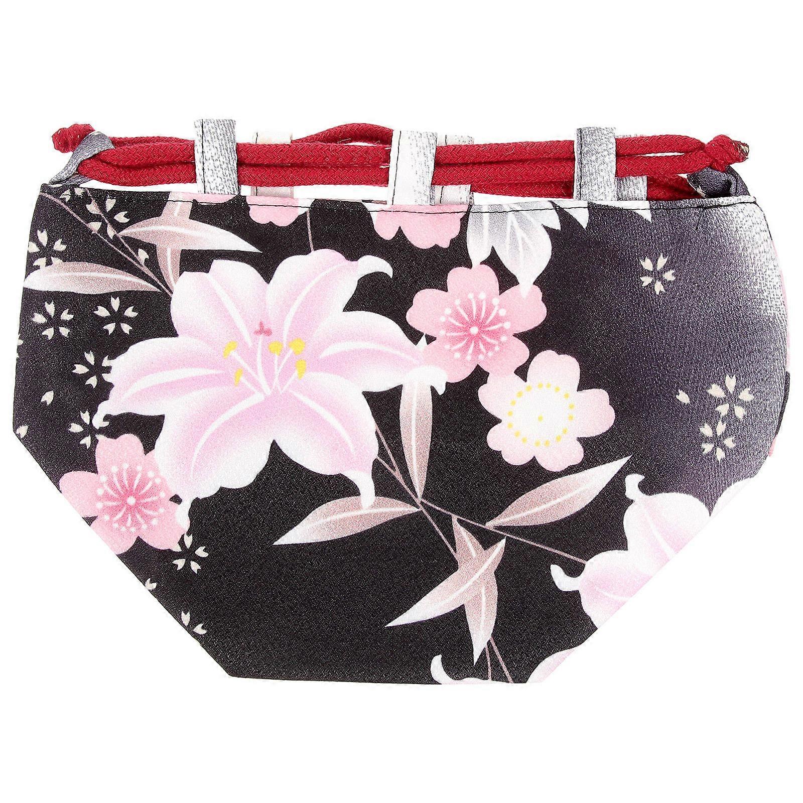 Small Stuff Sack Japanese Drawstring Bag for Girls Multi Polyester Material Drawstring Closure 1Set