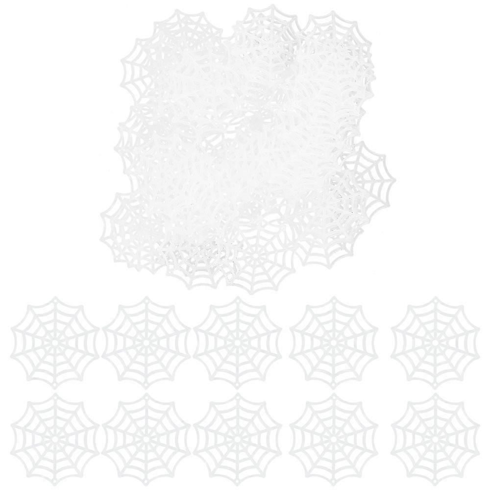 Halloween Spider Web Decorations Plastic Glow in The Dark for 200Pcs