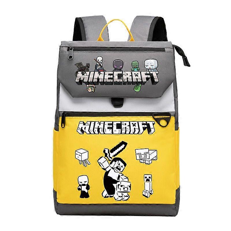 Minecraft student backpack, cartoon patterned backpack, children's backpack Style 9