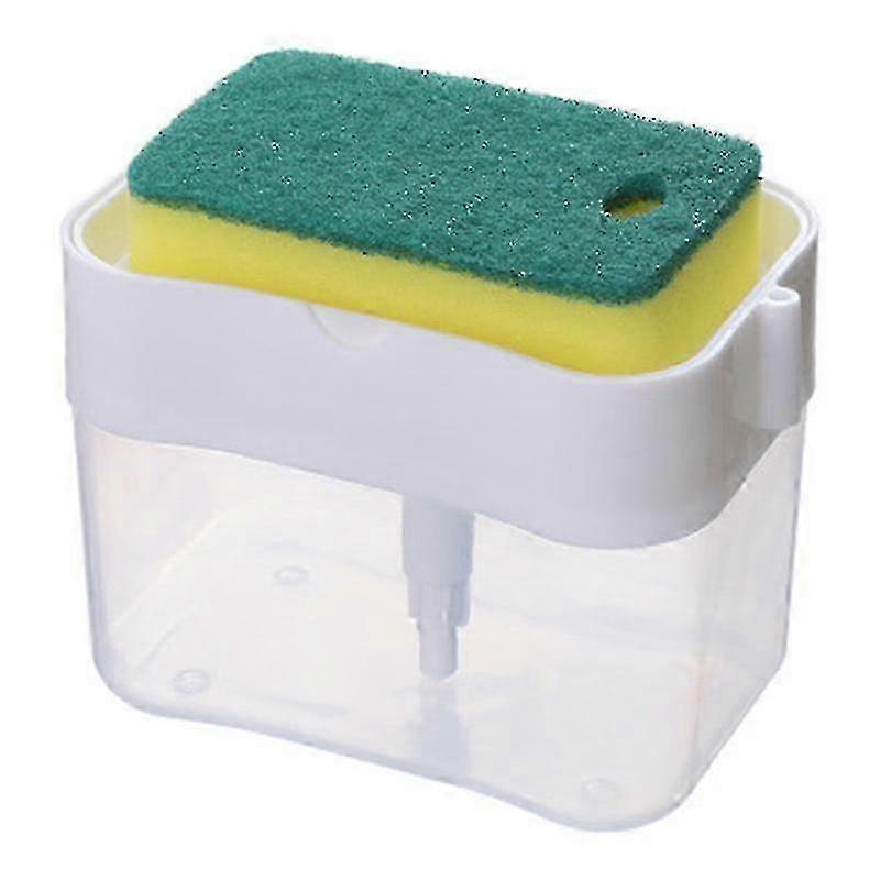 Soap Pump Dispenser & Sponge Holder Caddy For Kitchen Sink Plastic ...