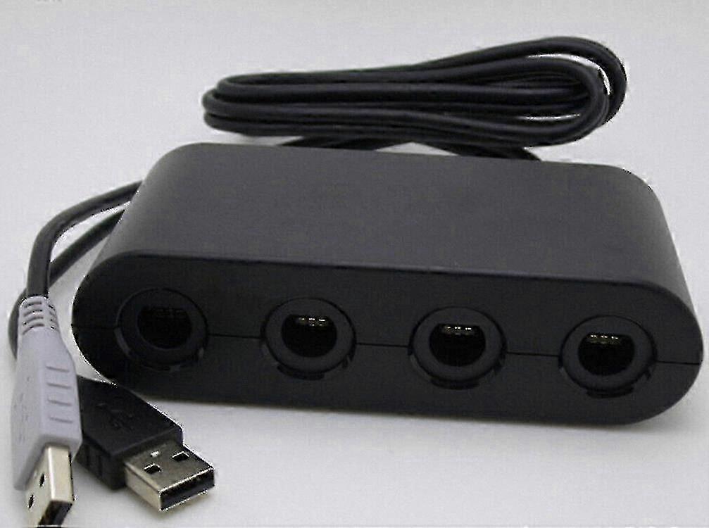 4-Port GameCube Controller Adapter for Switch, Wii U, and PC - Plug & Play Compatibility