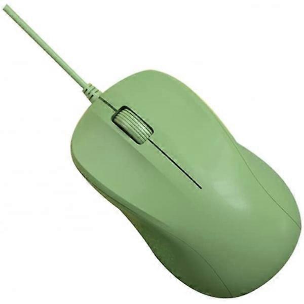 Silent Wired Mouse Notebook Desktop Computer Mouse Computer Mouse USB Mouse Retro Green