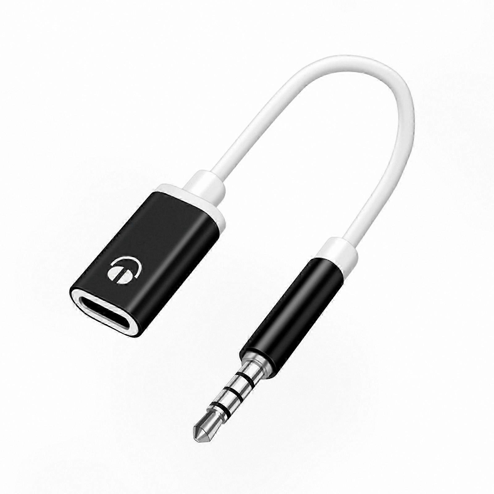 Type-C to 3.5mm o Adapter for Headphones and Calls in Silver