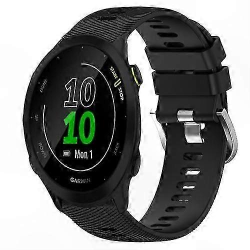 Soft Silicone Replacement Band for Garmin Forerunner 55, 20mm Solid Color Watch Strap