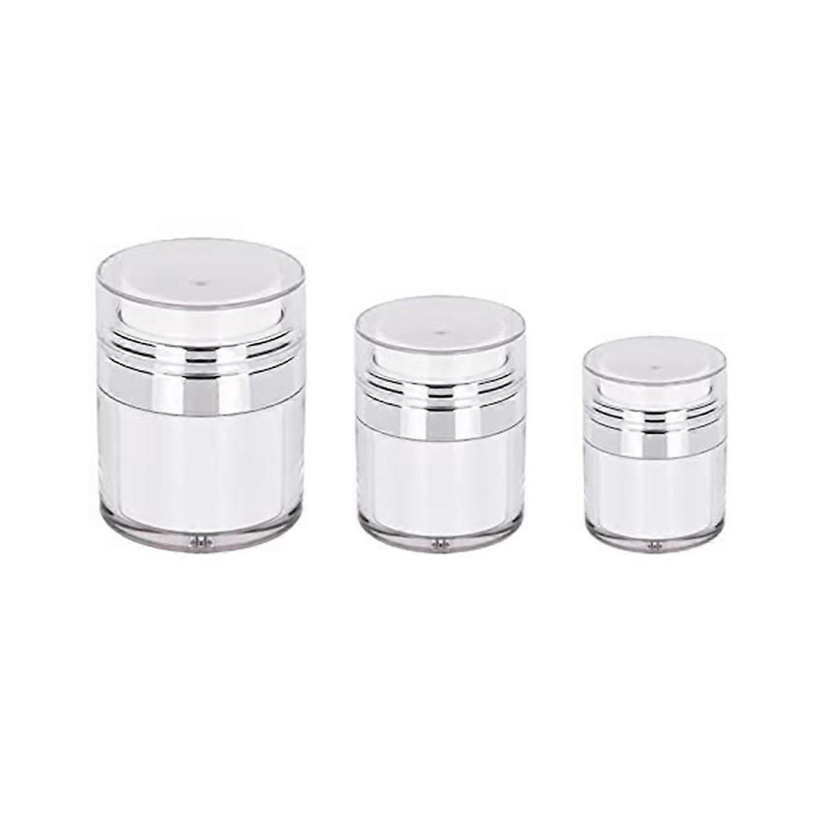 Cream Jar Vacuum ,15/30/50Ml Airless Pump Jar Bottles Portable Lotion Dispenser,Makeup Creams Trave