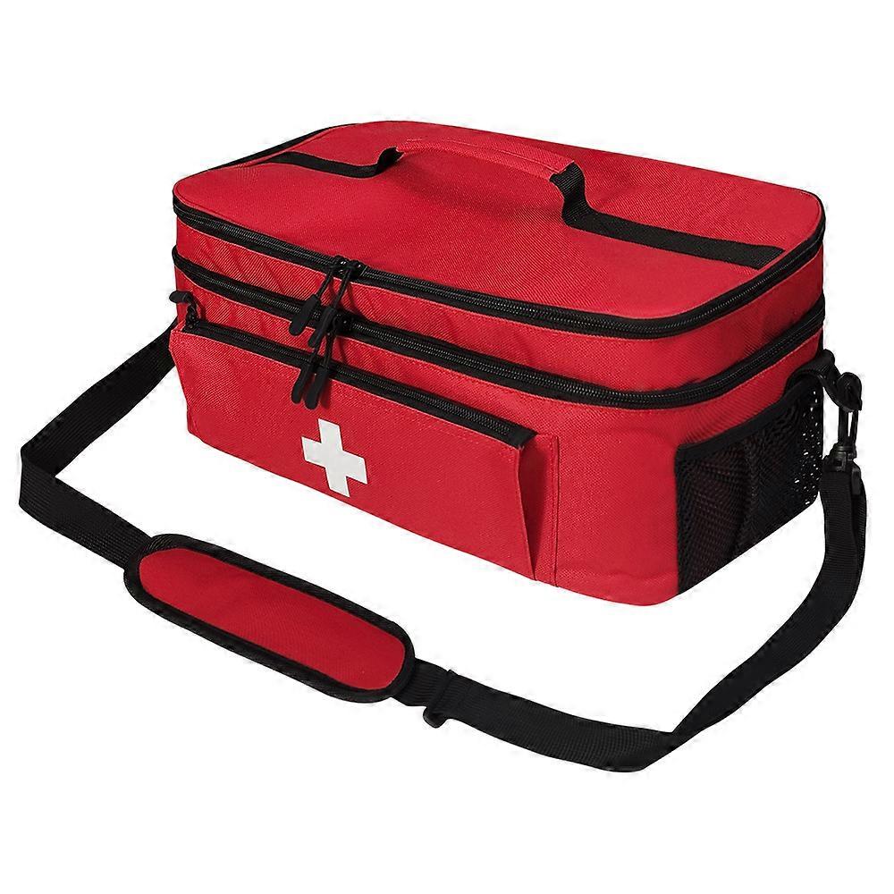 Household first aid kit large capacity fixed medicine bottle storage bag storage bag travel medicine storage box