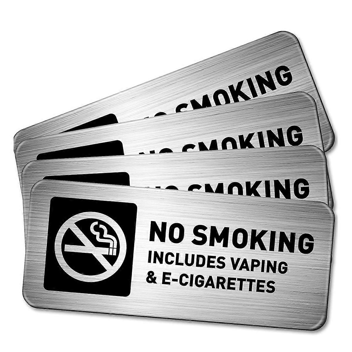 4 Pieces No Smoking Sign 7 X 3 Inch No Signs for Home Business