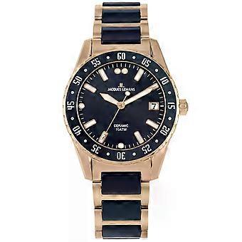 Jacques Lemans Damenuhr Liverpool Special Edition HighTech Keramiek blau / IP-roos (42-12H)