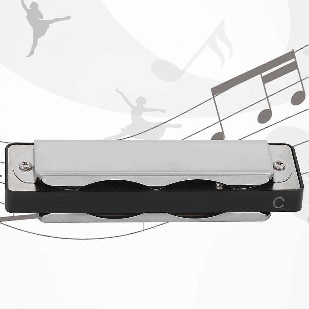 10-Hole Harmonica AM-20D C Key Blues Harp Black Wind Instrument