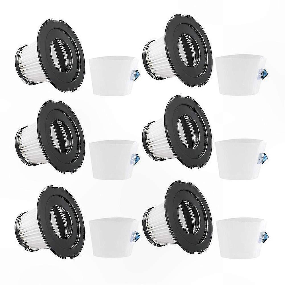 6-Pack HEPA Vacuum Filters with 6 Strainer Screens for K17 Models
