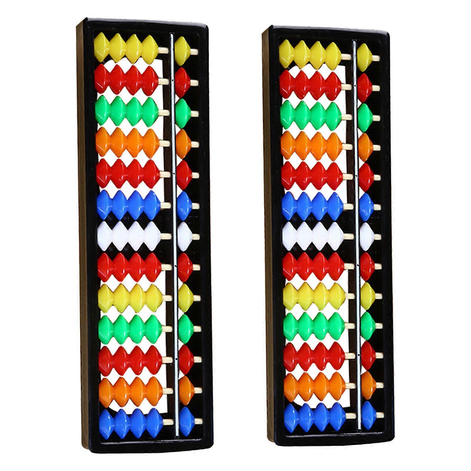 Rectangular Abacus Math Teaching Tool For Kids Home Classroom 20.30X6.30X1.50CM Numeracy Improvement 2Pack
