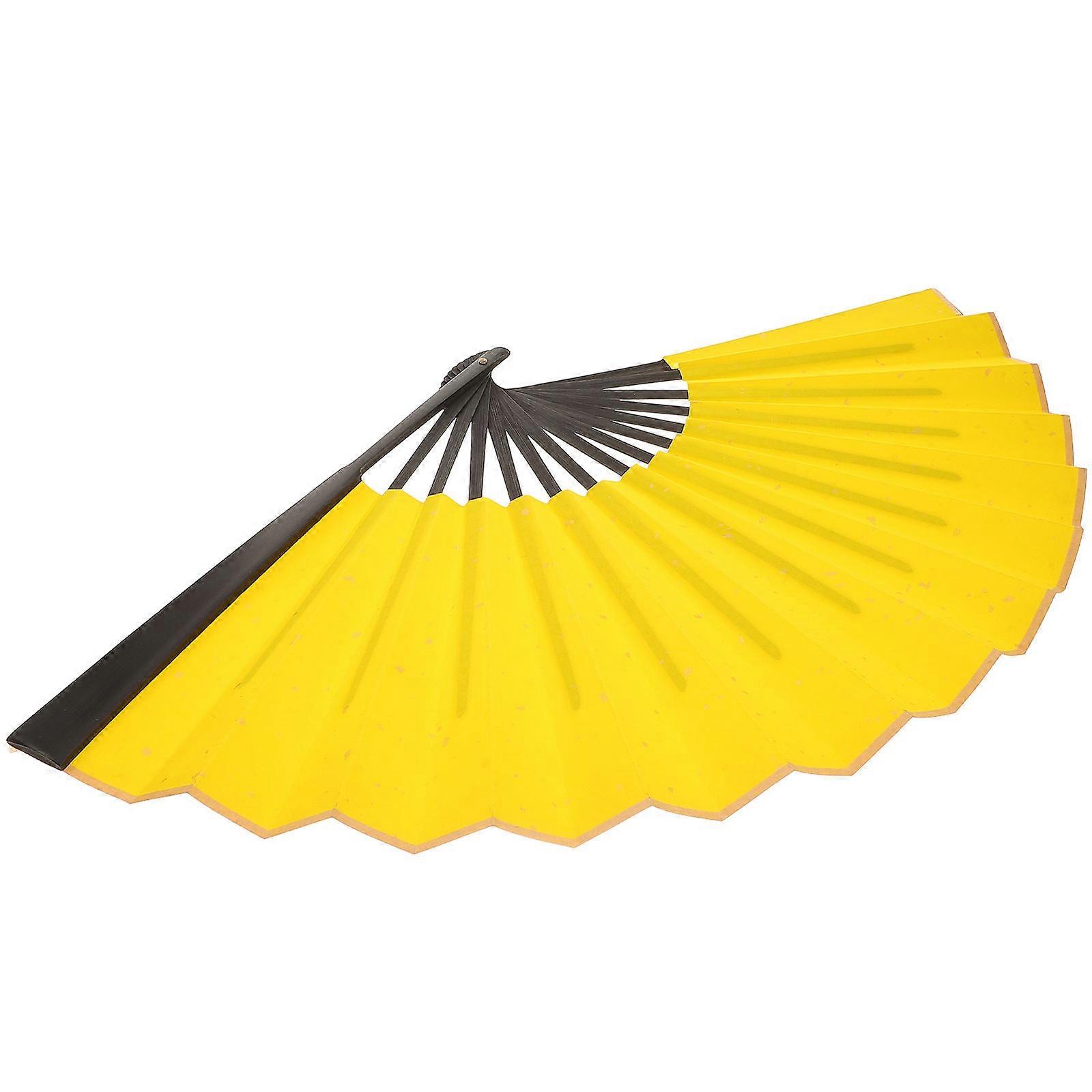 Chinese Fan Folding Hand Fan for Performance 5Pcs Yellow Party Fans