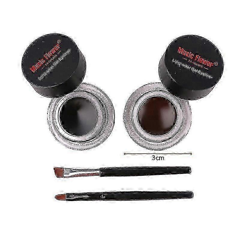 Waterproof Gel Eyeliner with Brush for Long-Lasting Makeup