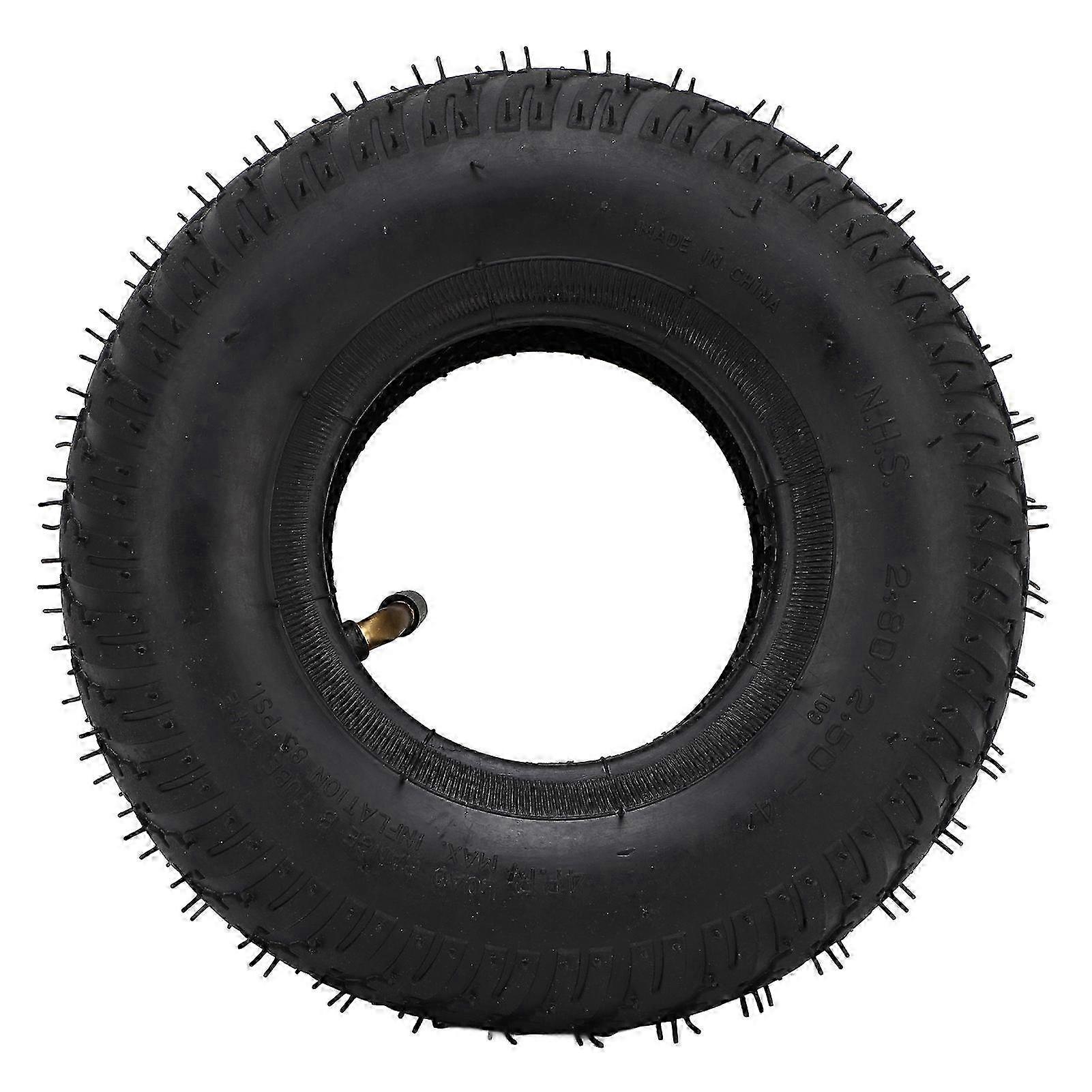 1.2.80/2.50-4 Tire Inner Tube Set with TR87 Bent Valve Stem for Wheelbarrows Tool Carts Unicycles