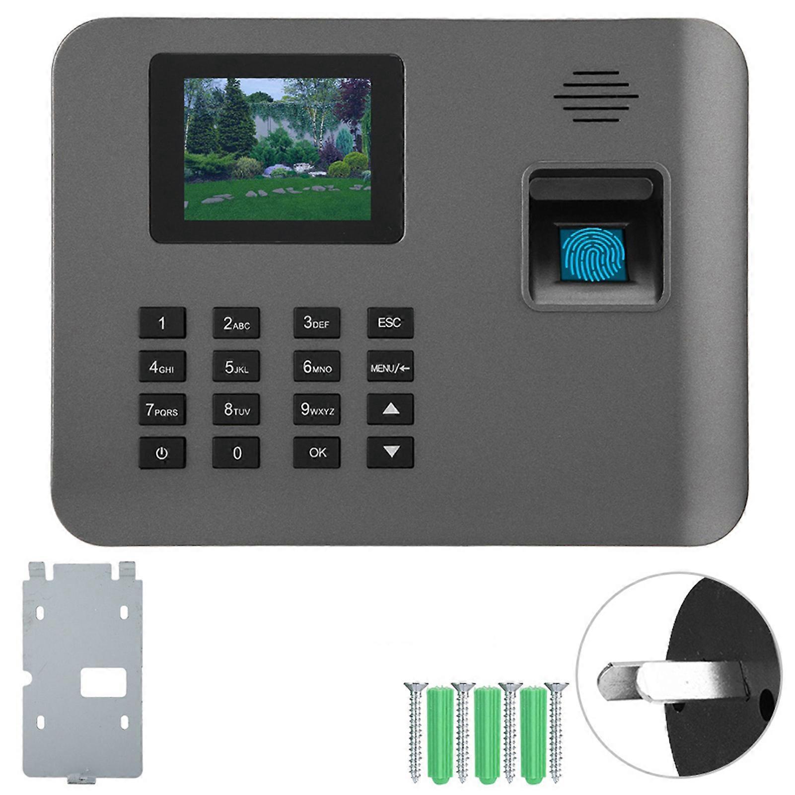 2.4in Color Screen Access Control TCP/IP Fingerprint Time Recorder Attendance Machine(AU Plug)