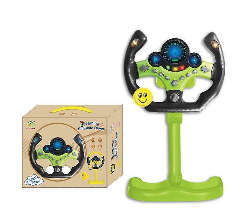 Electric Simulated Driving Steering Three-Dimensional Portable Wheel Copilot Toy Light And Sound Educational Children's Gifts