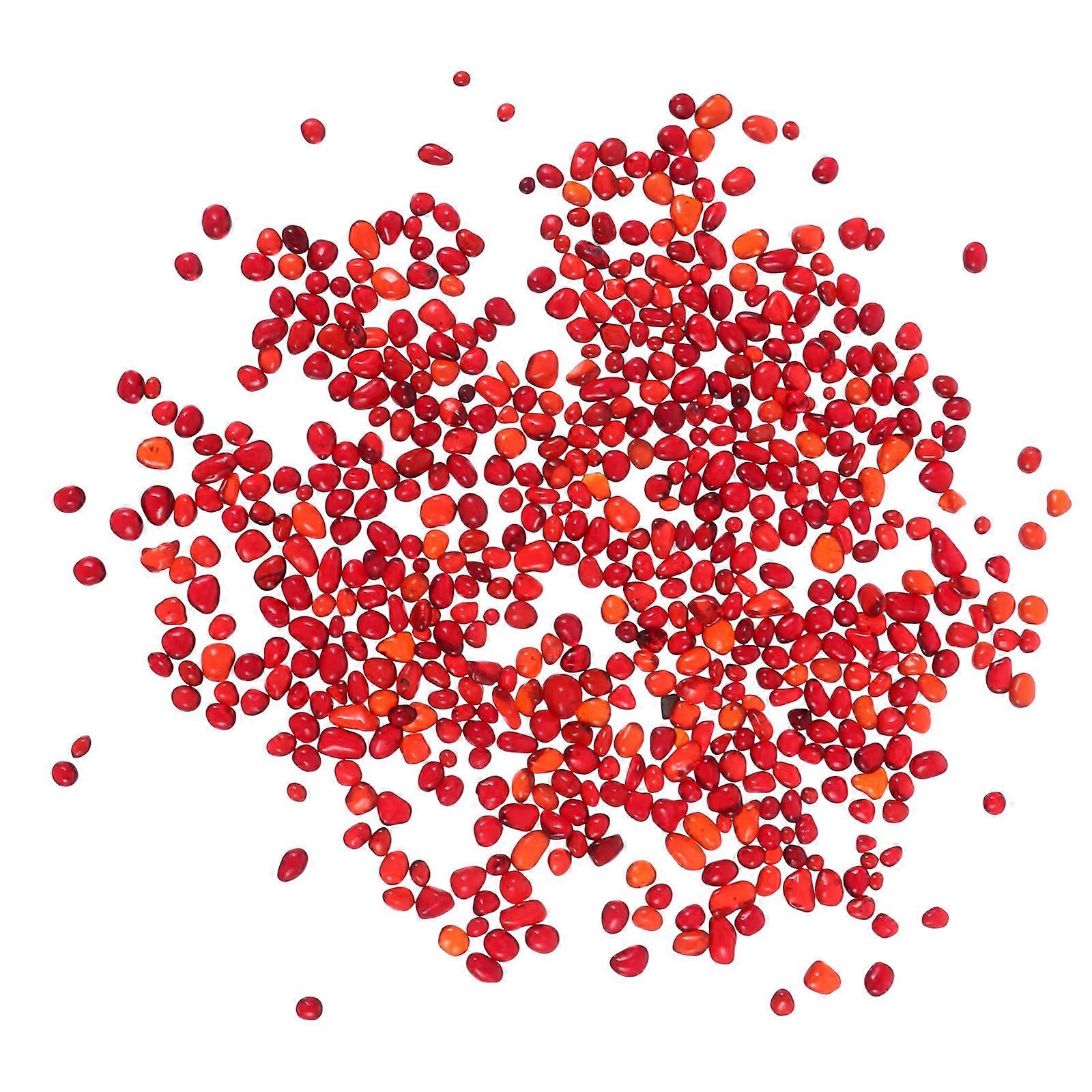 Aquarium Rocks For Turtle Tanks 500g Handmade Crafts Material In Red High Temperature Fired Glass Shape 1 Set