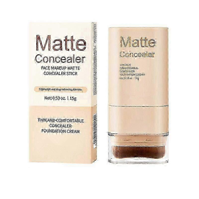 suitable for flawless eraser foundation stick, hydrating lightweight foundation with brush, multi-use face makeup bar, waterproof thin cover blemishes