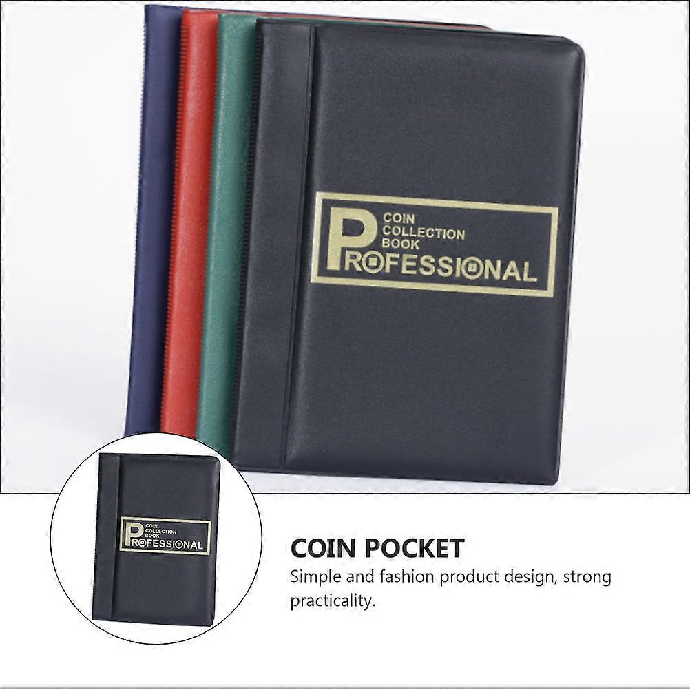 Coin Holder Book 1Pcs Black PVC for Coins Collection Use Featuring Versatile Fit