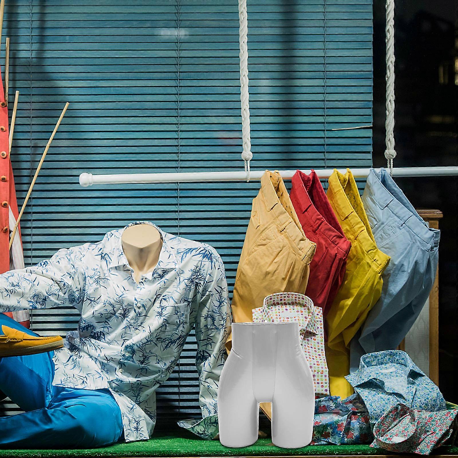 PVC Inflatable Mannequin Body Female for Skirt Display Silver Color