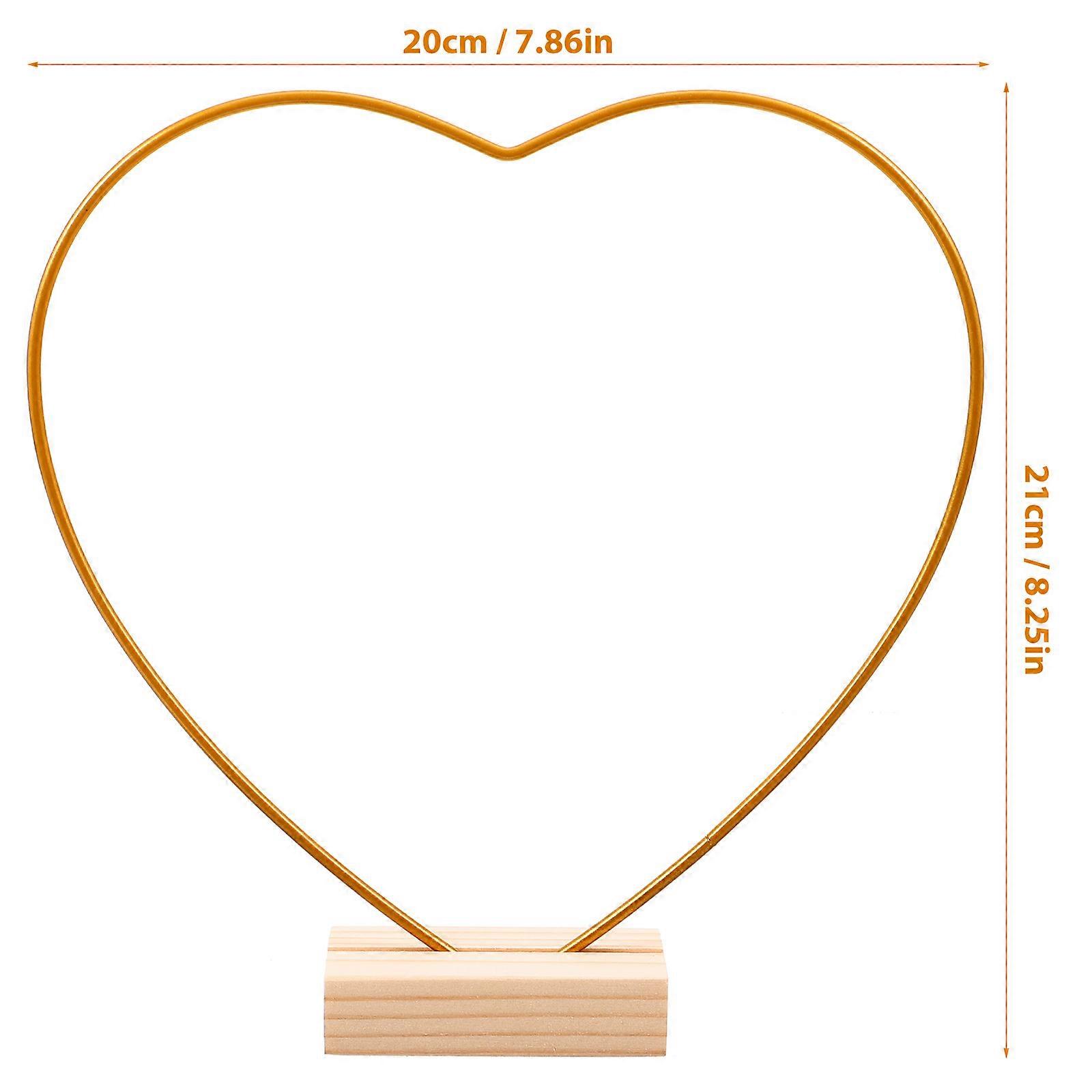 DIY Flower Hoop Wreath Frame with Metal Stand for Crafting 2Sets