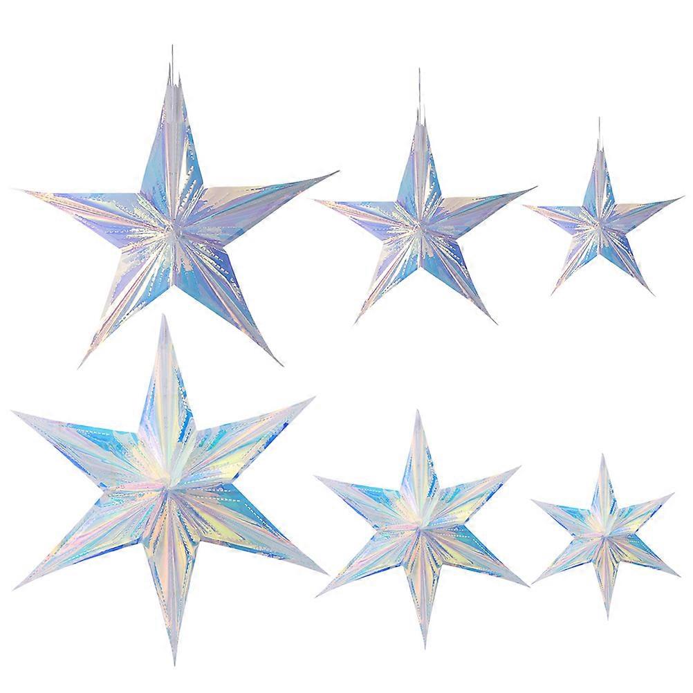 Pentagram Hanging Ornament Party Decoration with 6Pcs Set