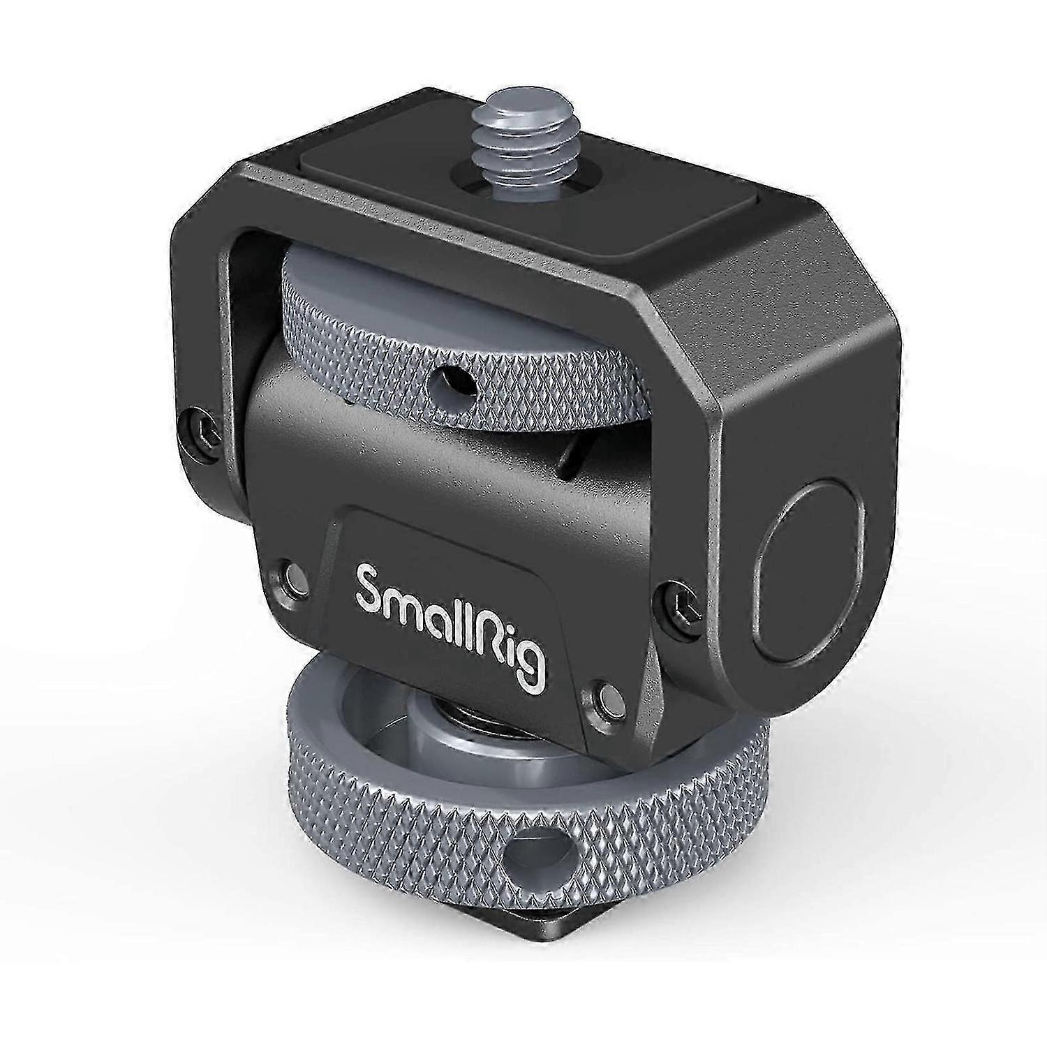 SmallRig Camera Monitor Mount Lite with Cold Shoe, Swivel 360 and Tilt 180 Holder for Field Monitor, LED, Flash and Video Shooting Accessories, Max Lo