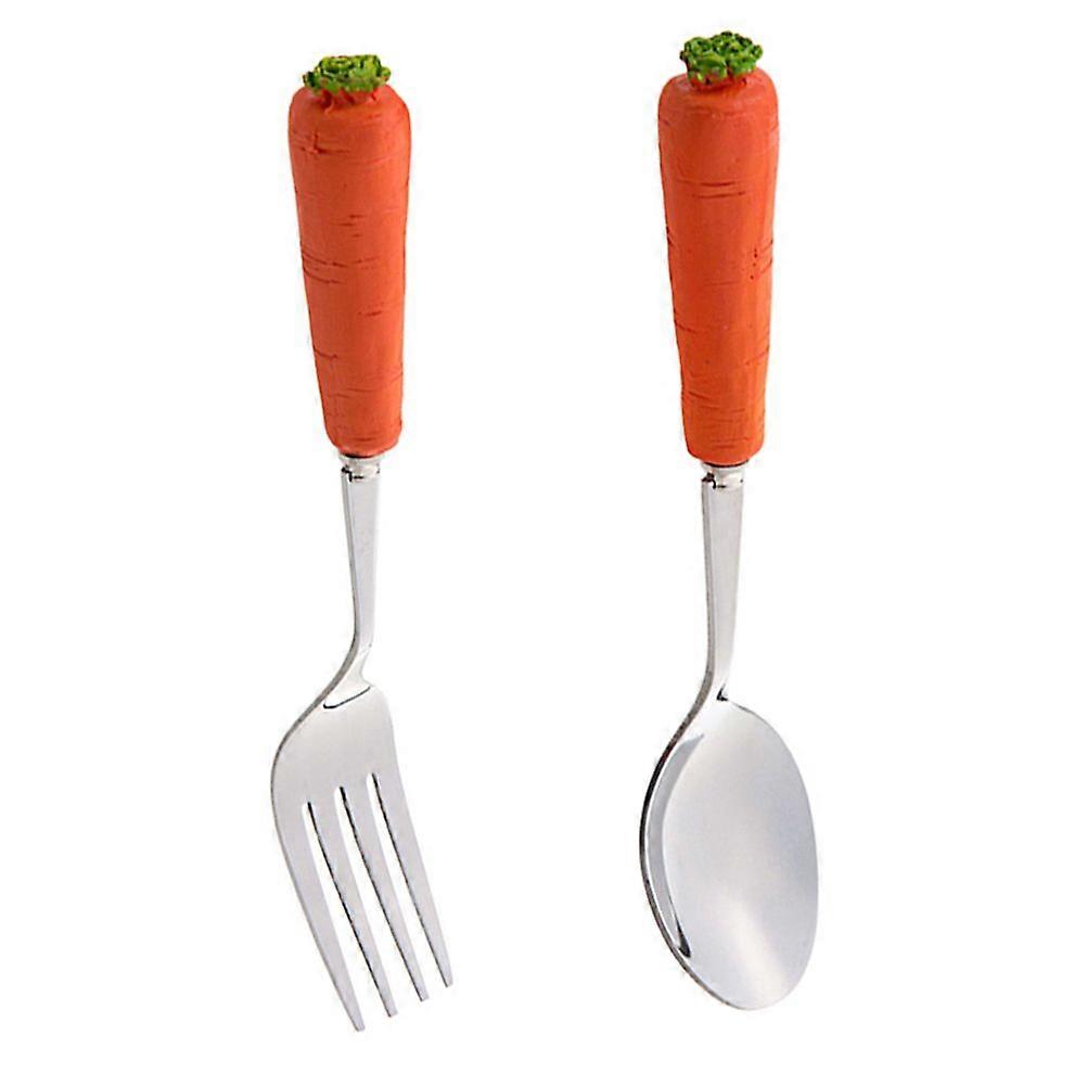 Child Fork with Spoon Stainless Steel Child Dinnerware Child Tableware for Home