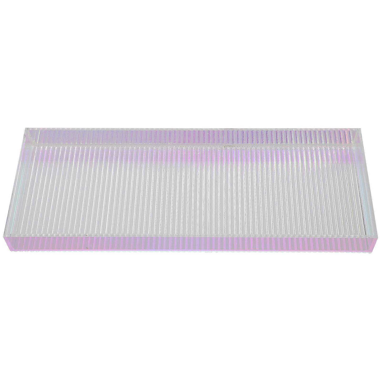 2Pcs Transparent Acrylic Tray for Storage Use Makeup Display Riser