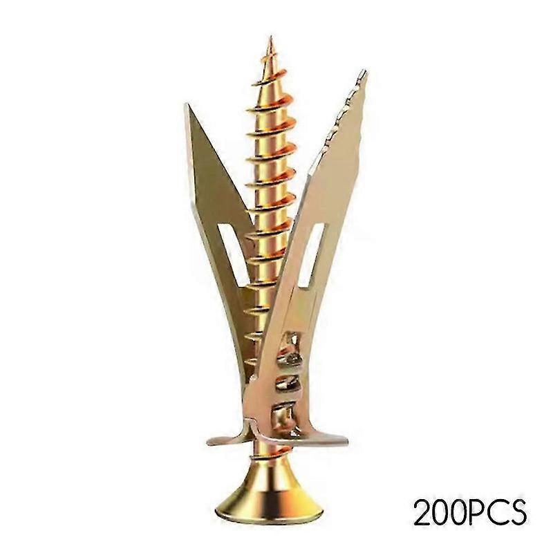 100pcs Drywall-Self Drill Anchors with Screws No drilling required saving time effort. for Cabinet Curtains