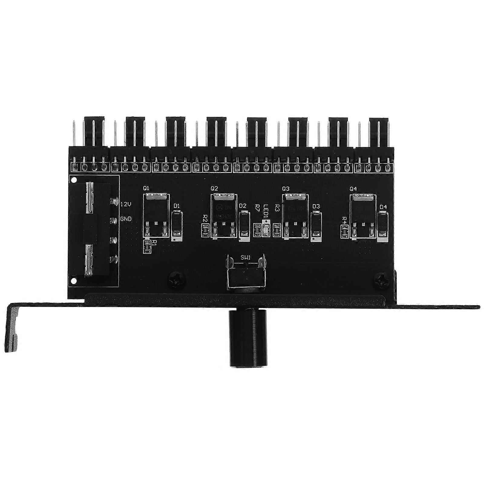 Pc Fan Controller Hub Fan Hub for Computer Cooling 3Pcs Adapter