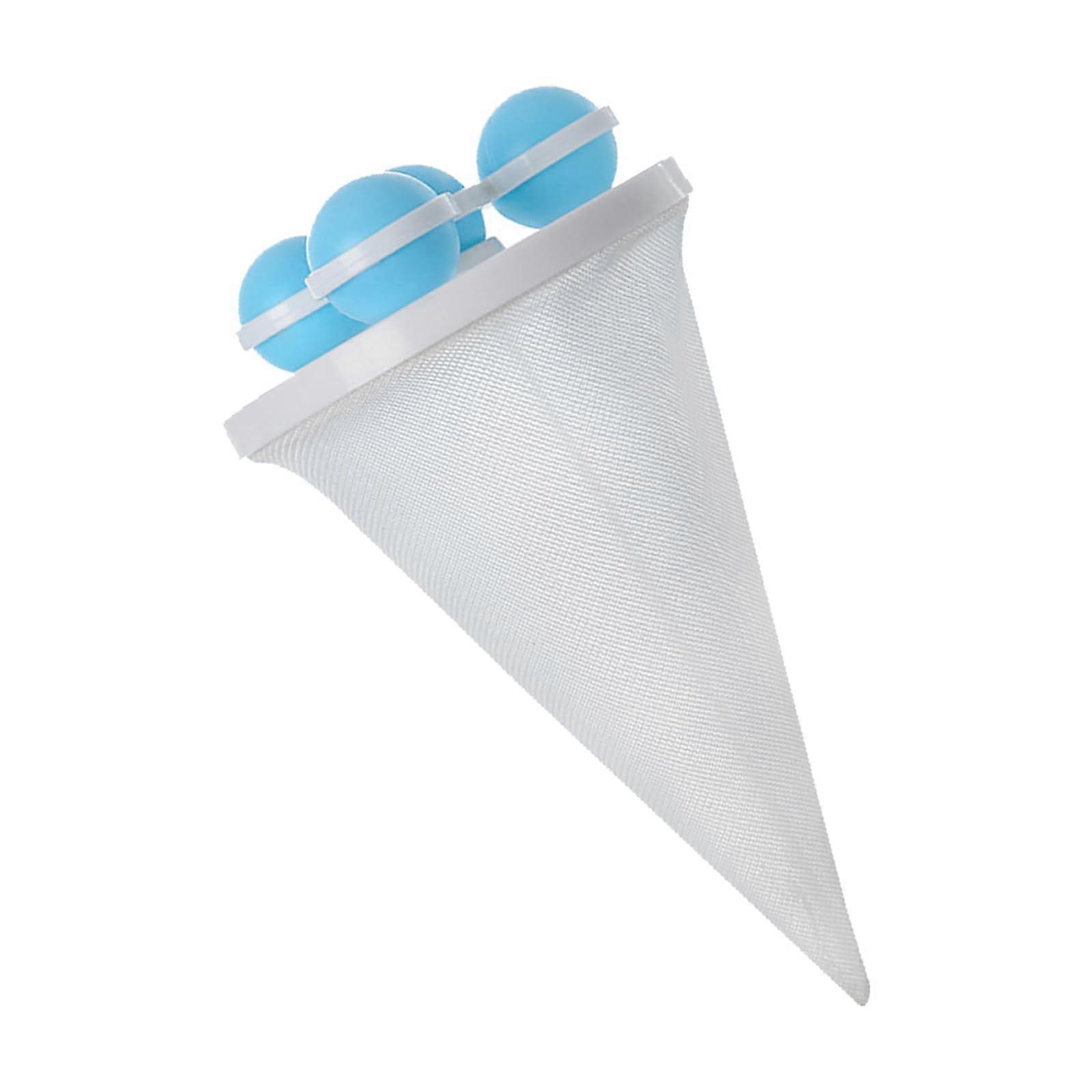 Nylon Laundry Filter Bag For Pet Hair And Lint Removal Washing Machine Floating Catcher Universal Mesh Net Design Blue