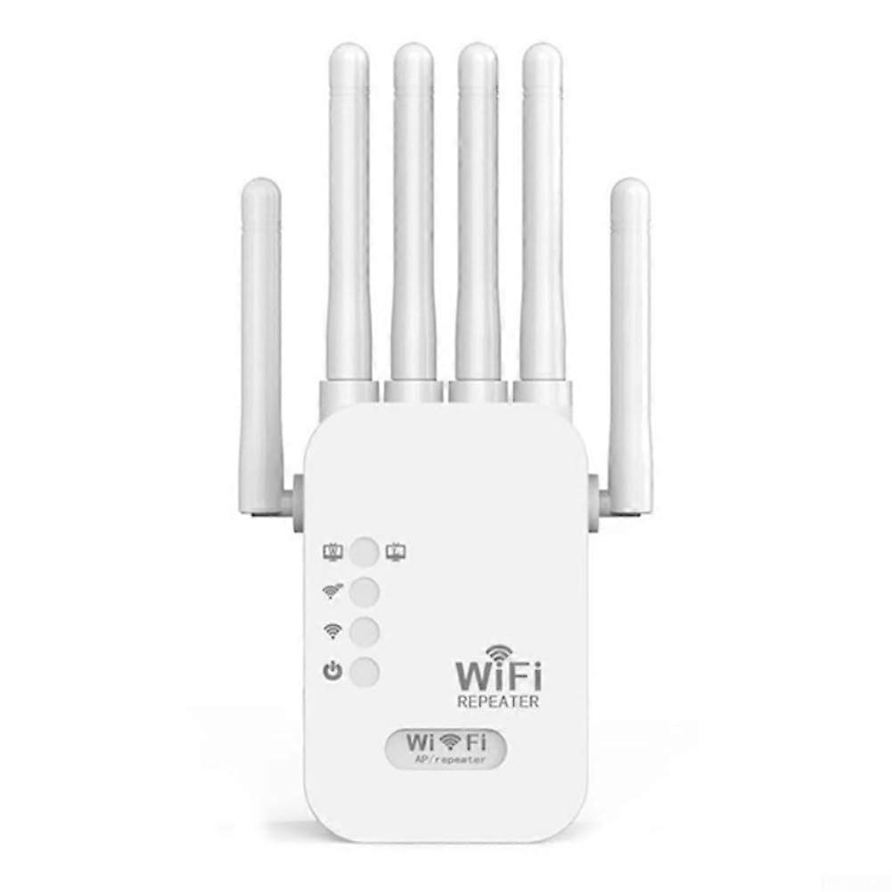 Outdoor WiFi Repeater 1200 Mbps, 6 Antenna Network Extender European Standard, Compatible Smartphones Laptops Smart TVs
