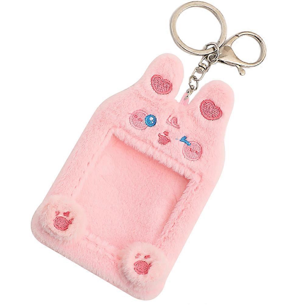 Rectangular Plush Card Holder For Kids Travel Card Protection 5.31X3.73X0.79In Storage 4Pcs