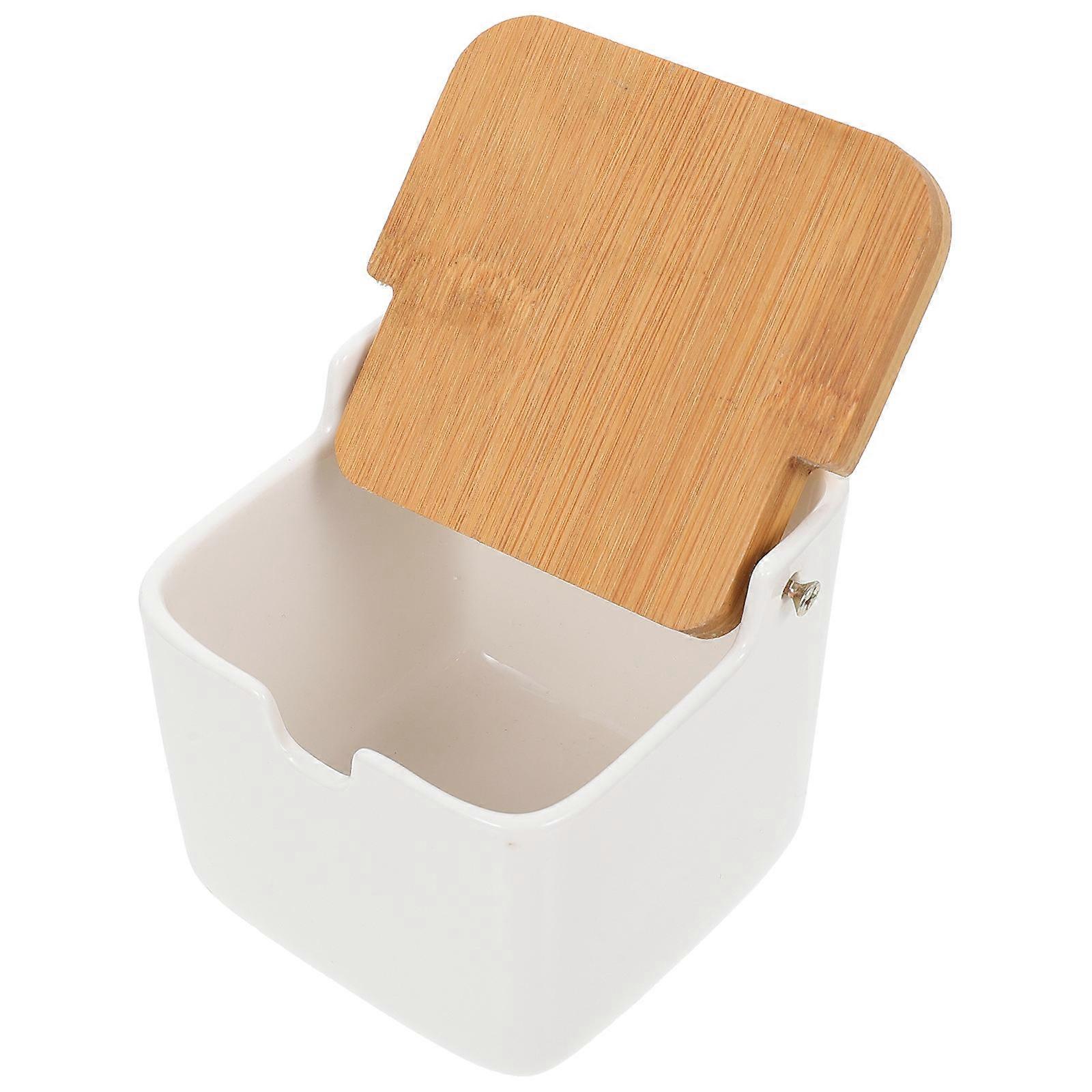 Condiment Spice Jars Square Container With Lid Kitchenware Design Keeps Fresh 250ML 1Set