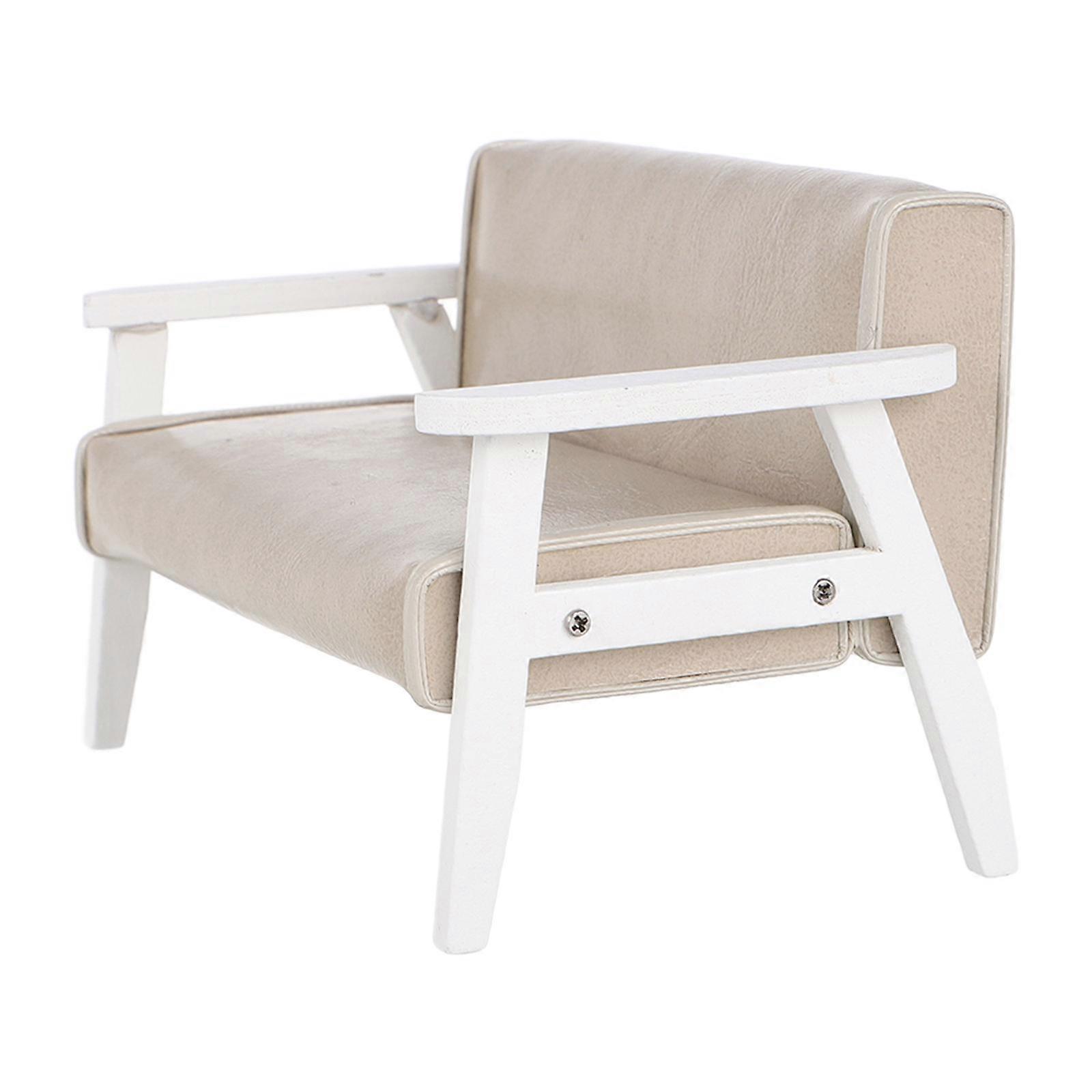 Compact Miniature Sofa Chair For Dollhouse Living Room In Light Grey Color Adding Realism For DIY Projects 3Pcs