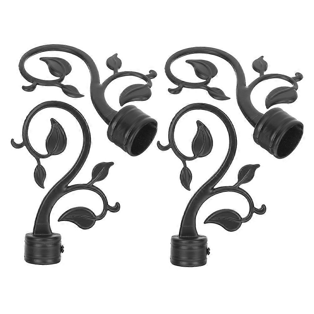 Leaf Curtain Rod Finials for 12Pcs Decorative End Caps Replacement