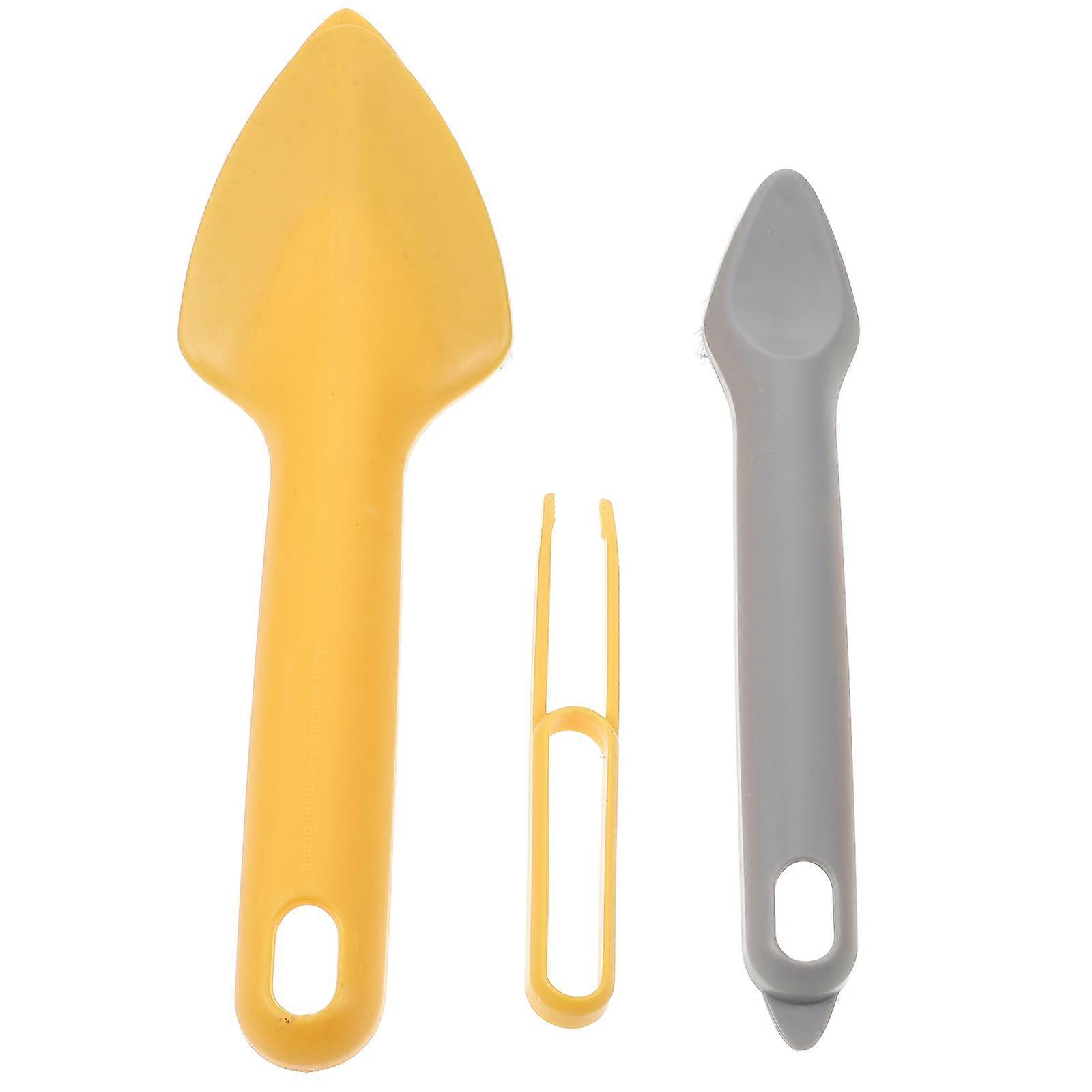 Ergonomic Rectangular Scrubbing Brush Set Ideal for Effective Multi-Surface Cleaning in Bathrooms 2 Sets