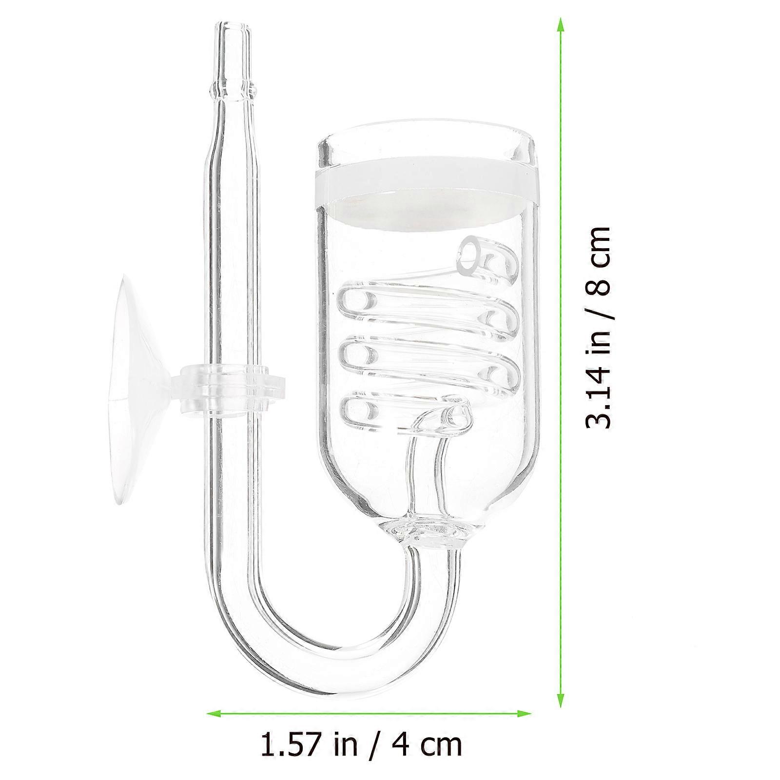 Transparent Glass Co2 Diffuser Aquarium Refiner for Fish Tanks 1Set