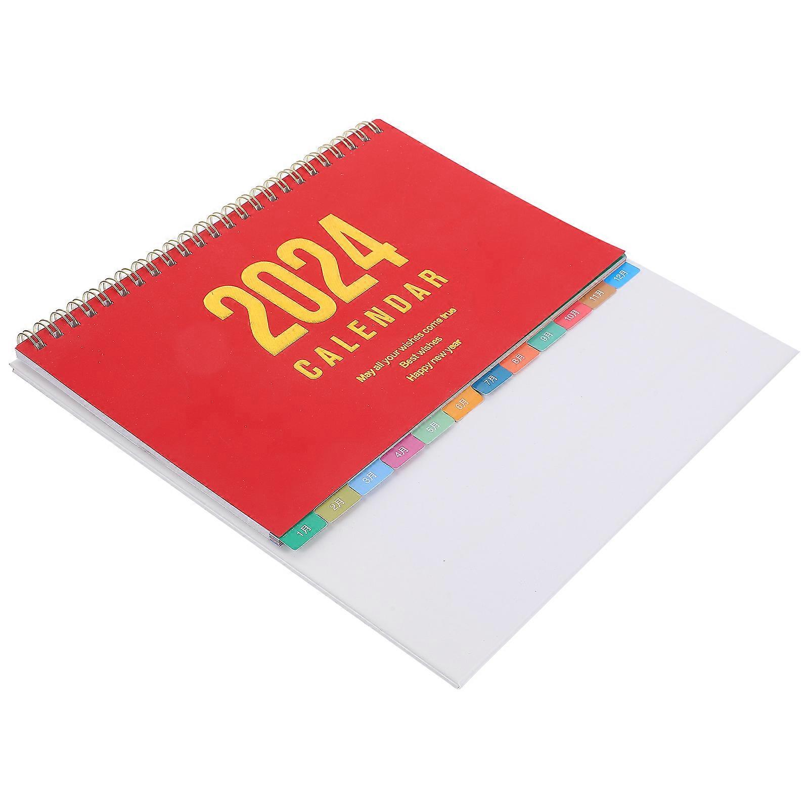 Monthly Planner Desk Calendar 2024 Simple Chic Design For Office Workers 21.5X7X18CM Event Recording 1Pack