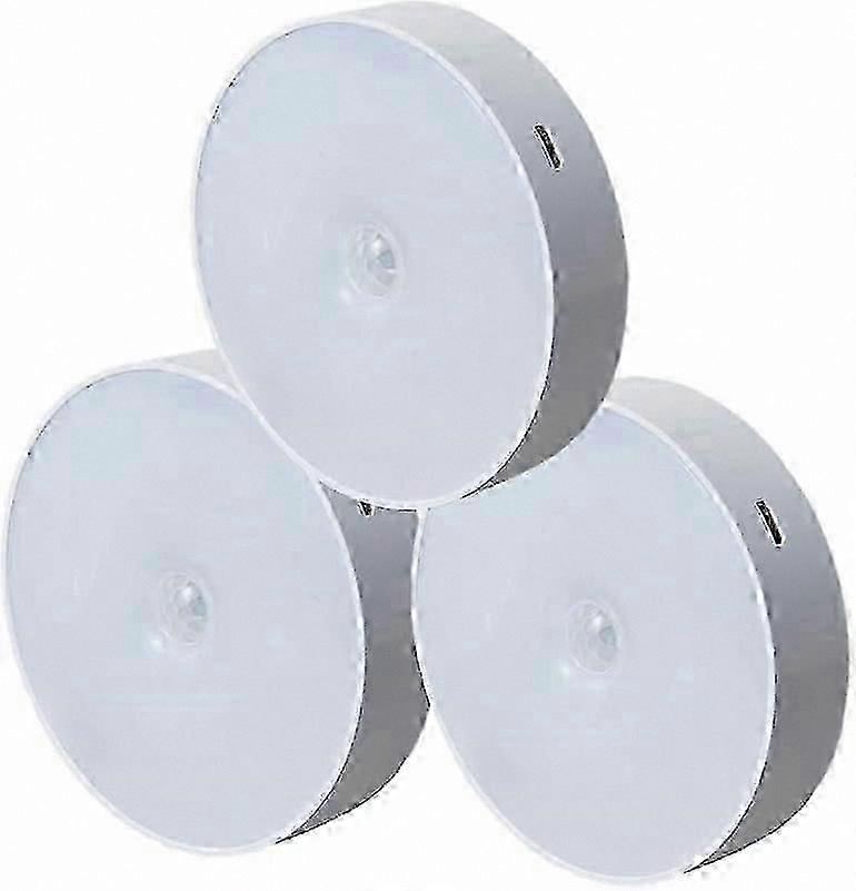 3-Pack LED Night Lights with Motion Sensor, USB Rechargeable, Wireless Lighting Solution for Indoor Use
