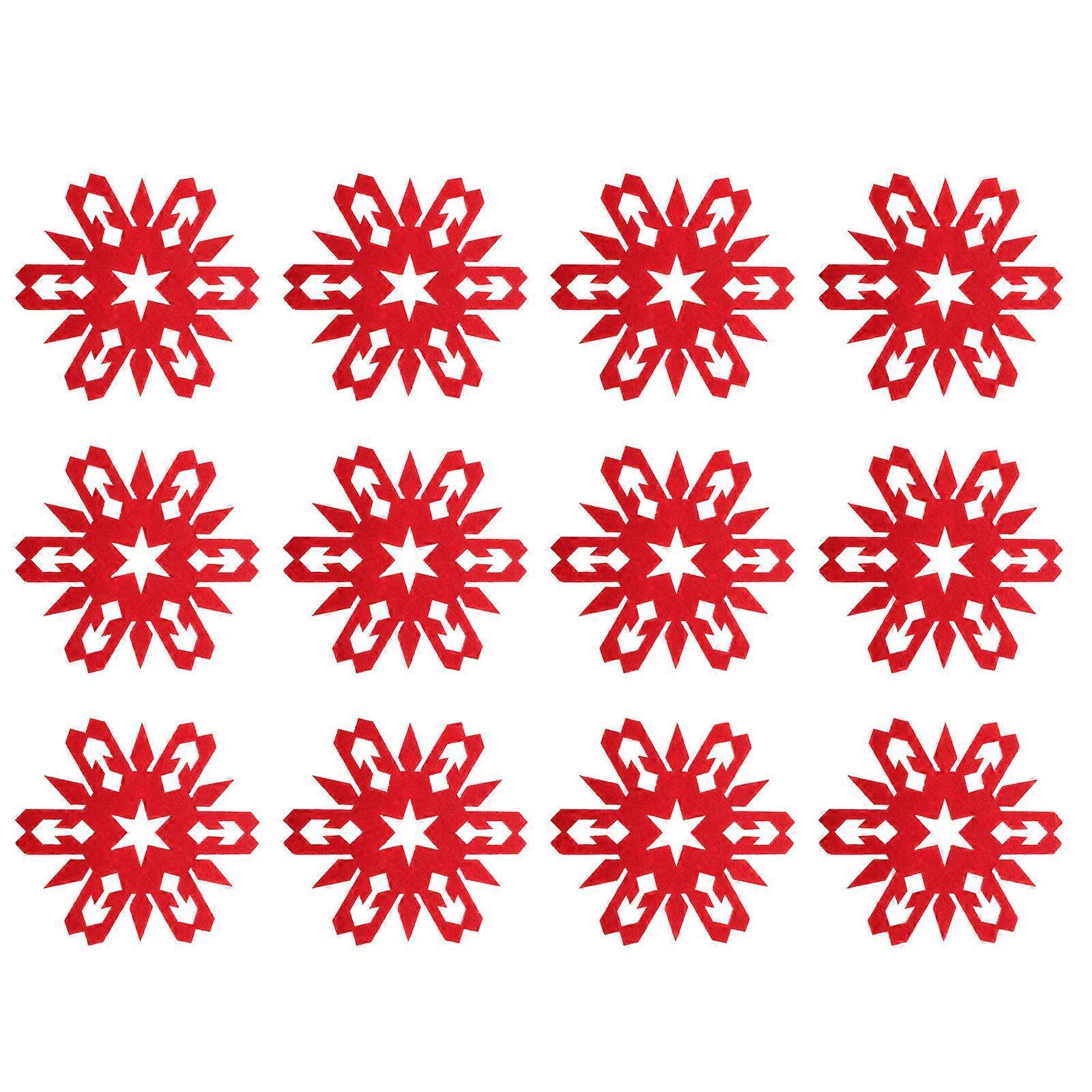 Elegant Cup Mat Snowflake Shape Household Coasters 10X10CM Scratch Resistant 24 Pcs